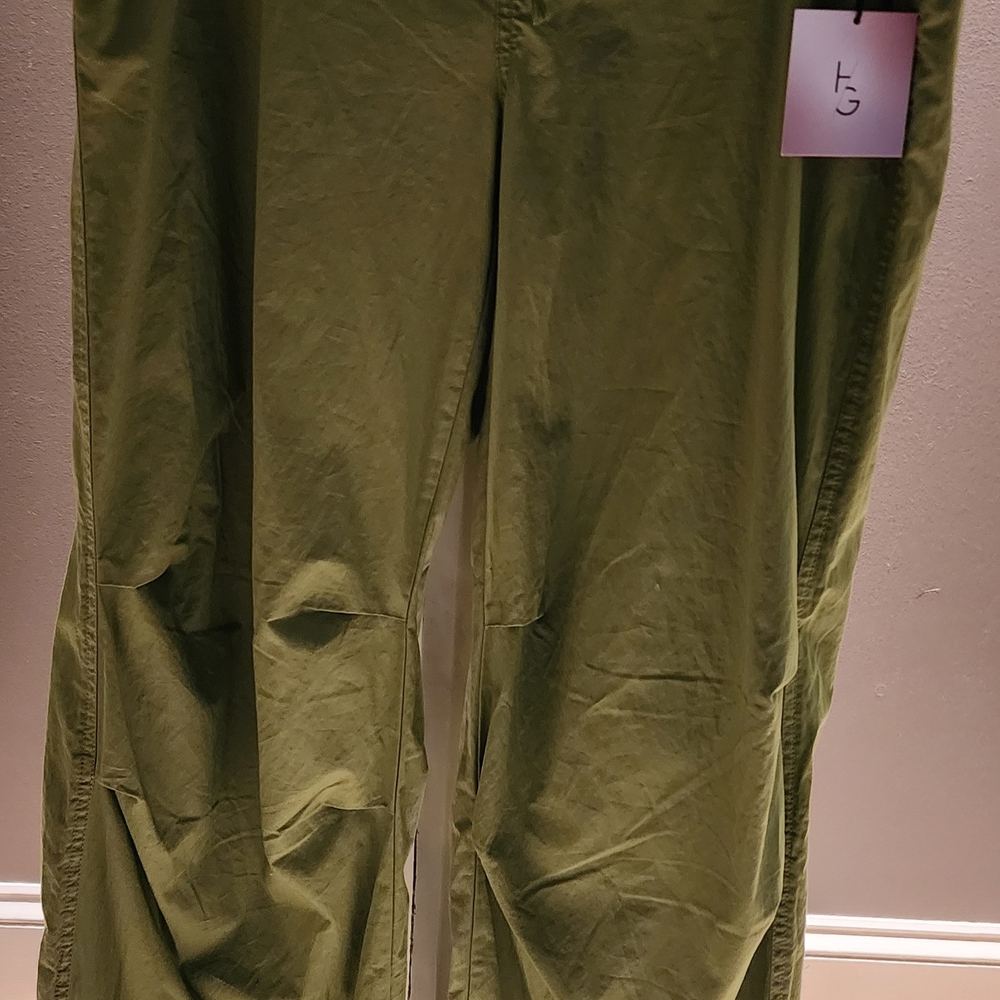 Women's Drawstring Green Pants